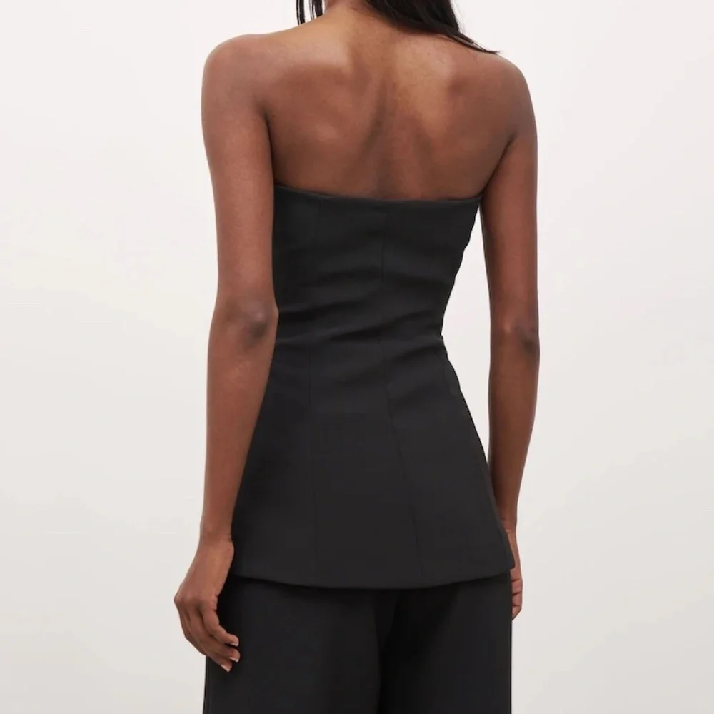 NWT Because of Alice BOA Strapless Peplum Bodice + Effortless Wide Leg Trouser - Picture 13 of 14